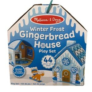 Melissa & Doug Winter Frost Gingerbread House Play Set Mess Free Play 3+